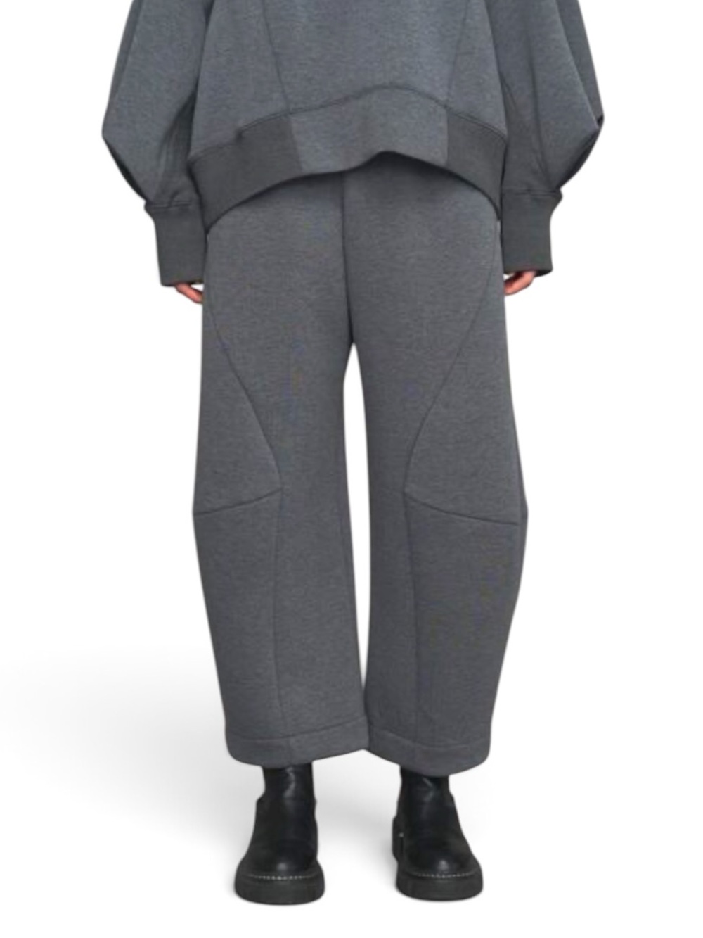 UN3D Gray Structured Wave Cocoon Pants -Japanese Street style Like New